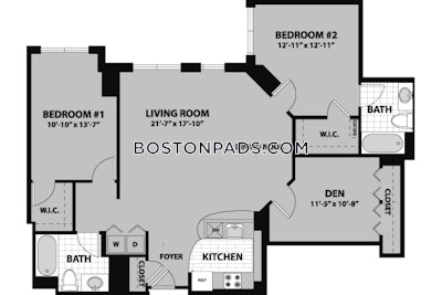 Waltham Apartment for rent 2 Bedrooms 2 Baths - $3,317